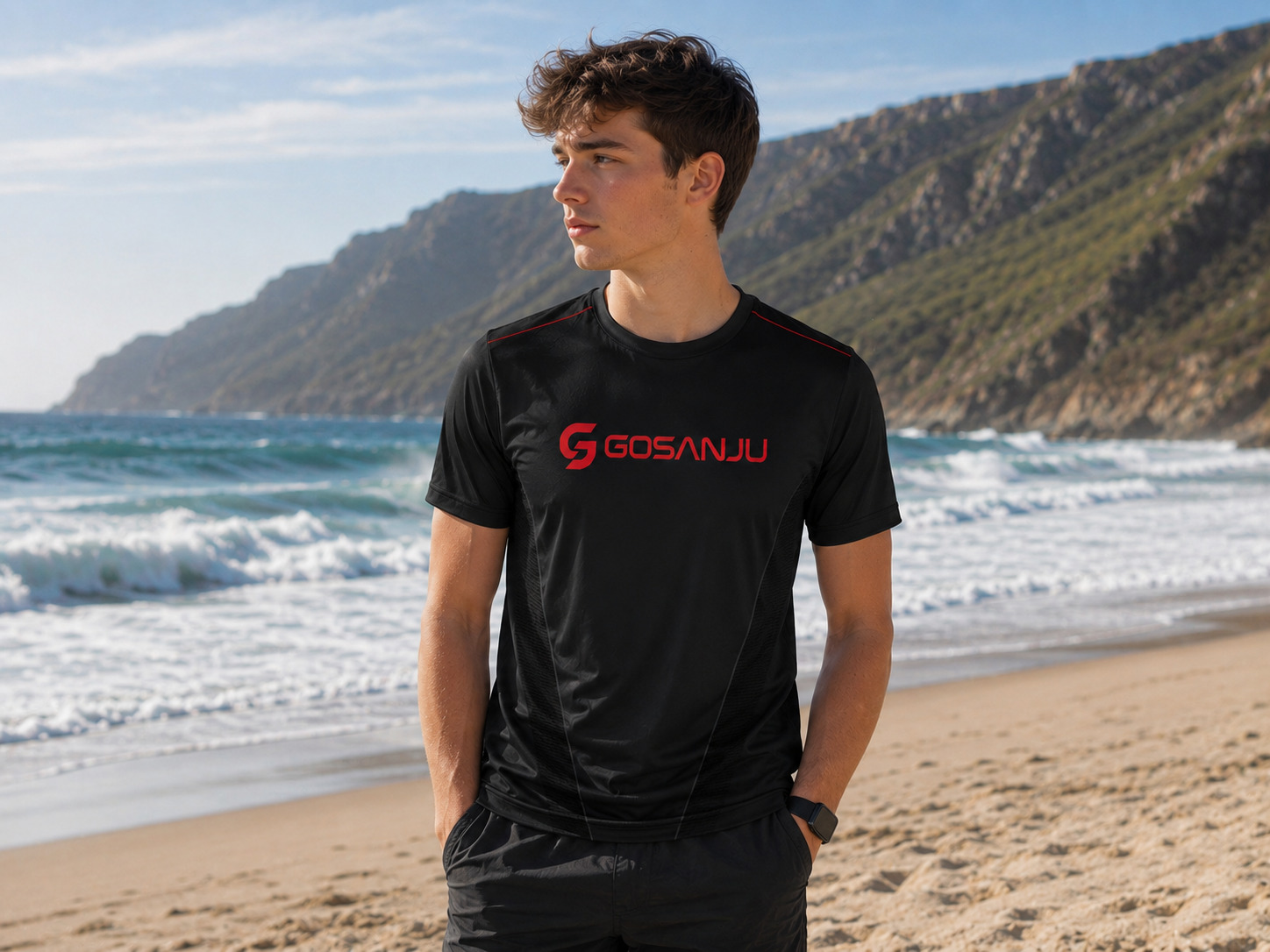 Camiseta Gosanju puesta, chico, vista frontal